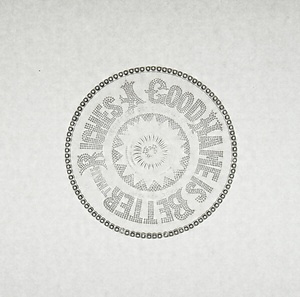 プレス羅針に格言文字入りガラス皿