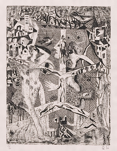 版画集『瑛九・銅版画 SCALE II』　4　街 B