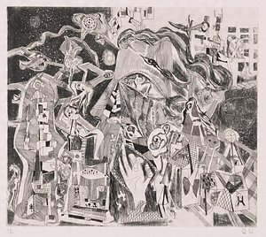 版画集『瑛九・銅版画 SCALE II』　25　指の物語