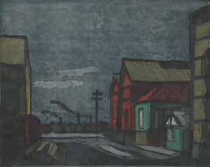 工場区（赤い壁）