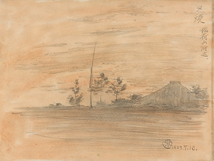 ［徳義中学時代デッサン帳より］ 夕焼　稲荷山附近