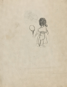 ［夢二展京都旅行デッサン帳より］　21　[北川弥長（裏）]