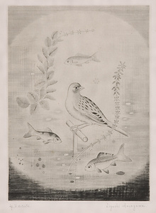 金魚鉢の中の小鳥