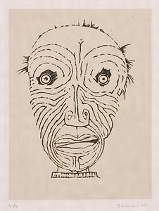 『見える人  浜田知明銅版画集』　6　顔 