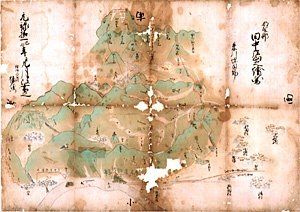 紀伊国那賀郡田中庄山之絵図