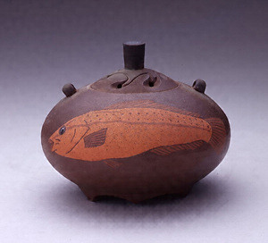 象嵌彩窯変ぎざみ香炉