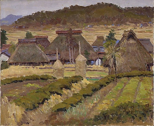 茶畑と民家(大和町)