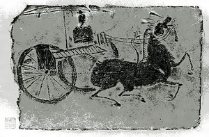 四川漢代画像磚拓本 軺車Ⅲ