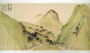 楠亭諸子絹本画巻　8）白川封内甲子勝景
