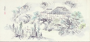 恥庵追悼詩画巻　20）追善詩会図