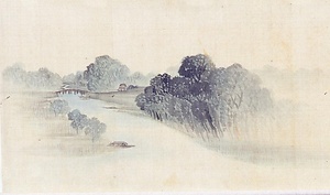 墨水詩画巻　2）墨水舟遊図