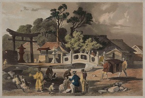 下田、切石の橋と寺の入り口