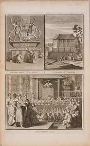 トランガ（日本の軍神）の像／トランガの殿堂／仏僧の説法図