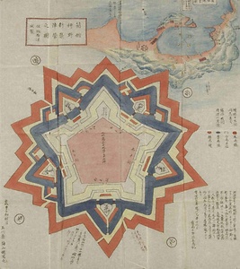箱館柳野新築陣営之図