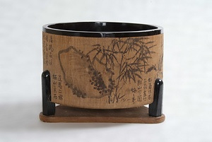 長州維新志士寄書き入り火鉢