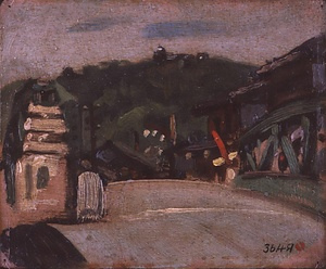 橋のある風景（立花橋から松山城）