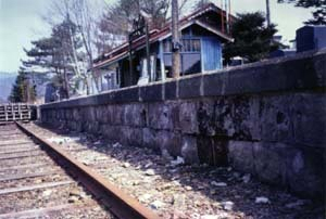 旧国鉄富内線富内駅プラットフォーム