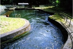 石岡第一発電所施設 沈砂池