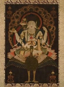 絹本著色孔雀明王像