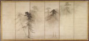 紙本墨画松林図〈長谷川等伯筆／六曲屏風〉