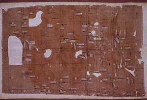 額田寺伽籃並条里図（麻布）