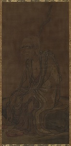 絹本著色羅漢図〈蔡山筆／〉