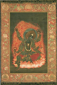 絹本著色鳥枢沙摩明王像