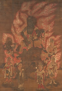 絹本著色不動明王八大童子像