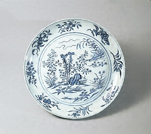 明染付花卉文大皿