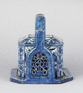 染付龍濤文提重〈木米／〉