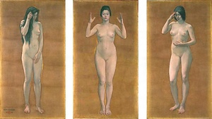 智・感・情〈黒田清輝筆　一八九九年／油絵　麻布〉