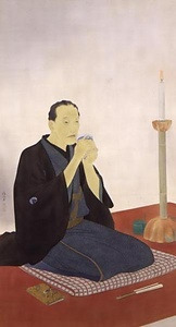 三遊亭円朝像（鏑木清方筆／絹本著色）