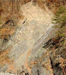 新倉の糸魚川―静岡構造線