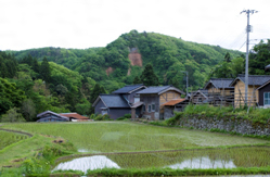 佐渡西三川の砂金山由来の農山村景観