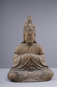 木造牛頭天王坐像<br />
木造女神坐像