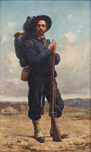 ベルサリエーレの歩哨（松岡寿筆）